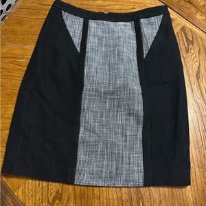 Calvin Klein Black and Gray Pencil Skirt